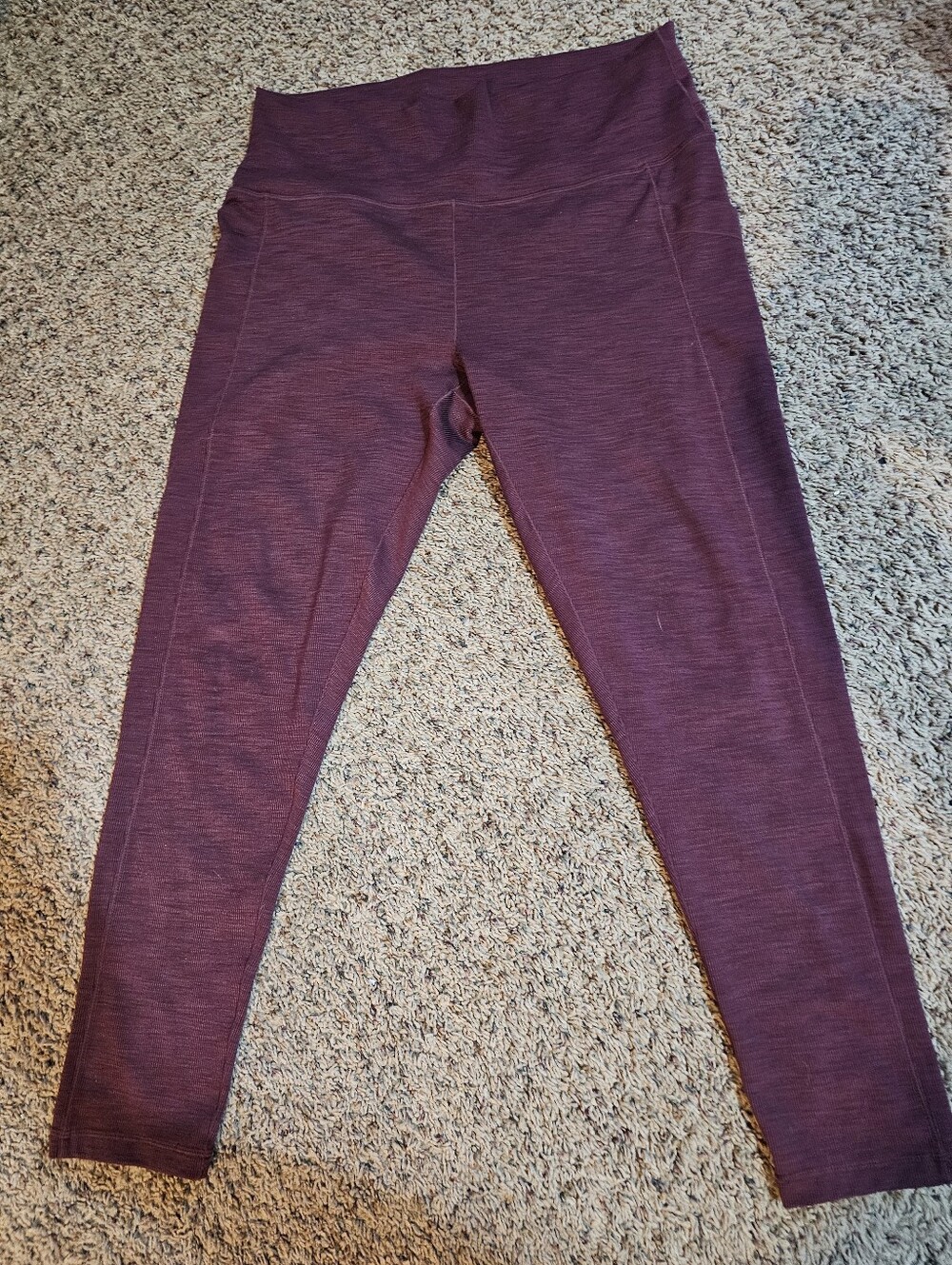 Prana Becksa 7/8 High Rise Ribbed Pocket Leggings - Size XL